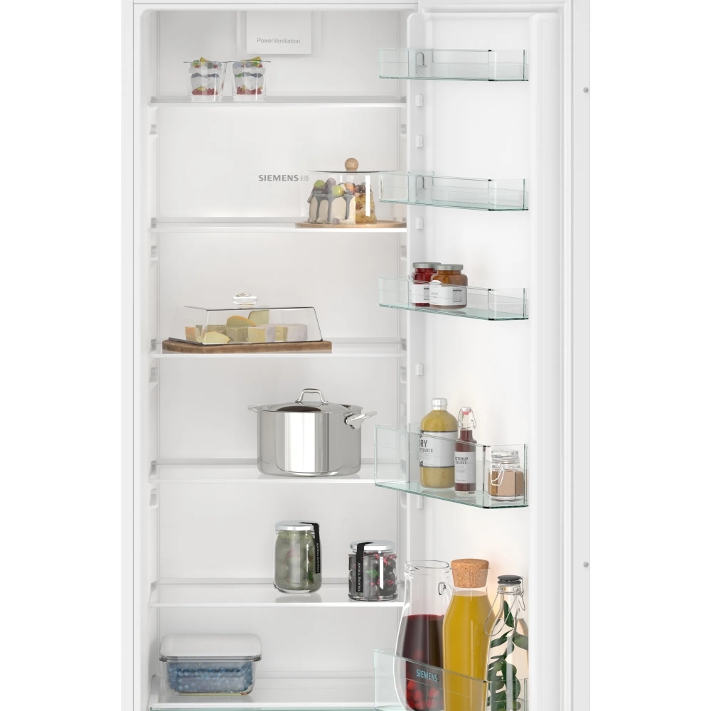 Siemens KI81RNSE0G iQ100 BuiltIn Larder Fridge, Sliding Hinge, White
