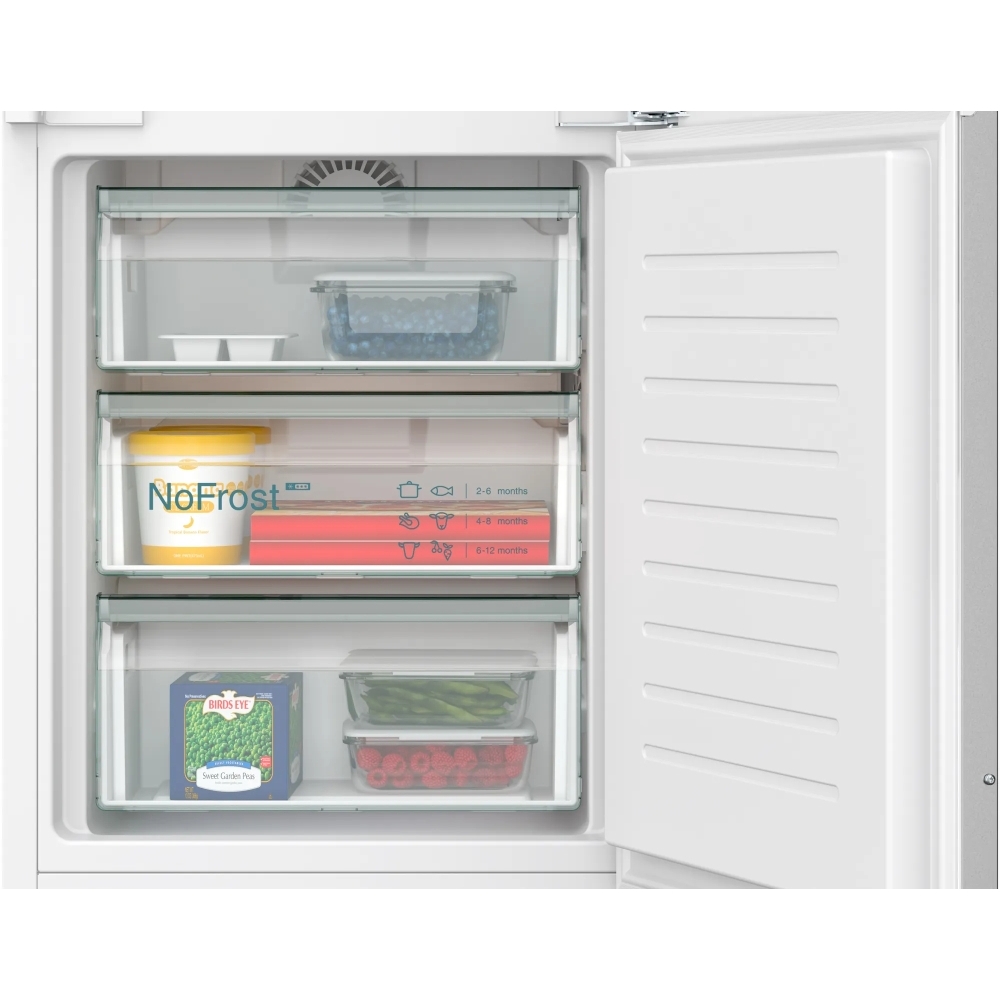 Siemens KI96NVFD0 iQ300 No Frost Integrated Fridge Freezer, Fixed Hinge, 70/30, D Rated