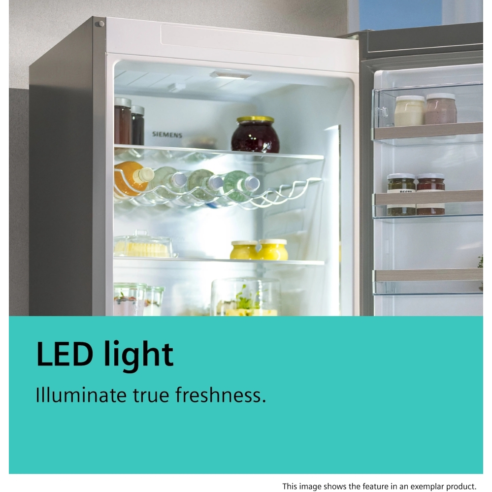 Siemens KI96NVFD0G No Frost Integrated Fridge Freezer, Fixed Hinge, 70/30, White, D Rated