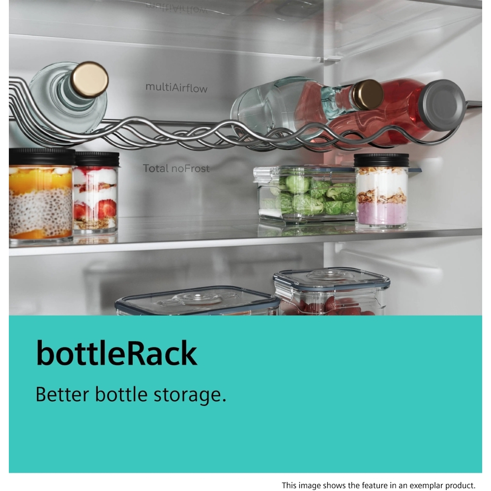 Siemens KI96NVFD0G No Frost Integrated Fridge Freezer, Fixed Hinge, 70/30, White, D Rated