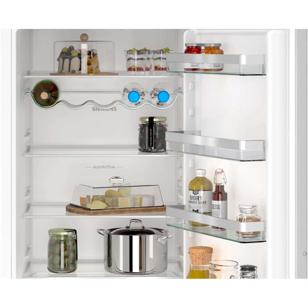 Siemens KI96NVFD0G No Frost Integrated Fridge Freezer, Fixed Hinge, 70/30, White, D Rated