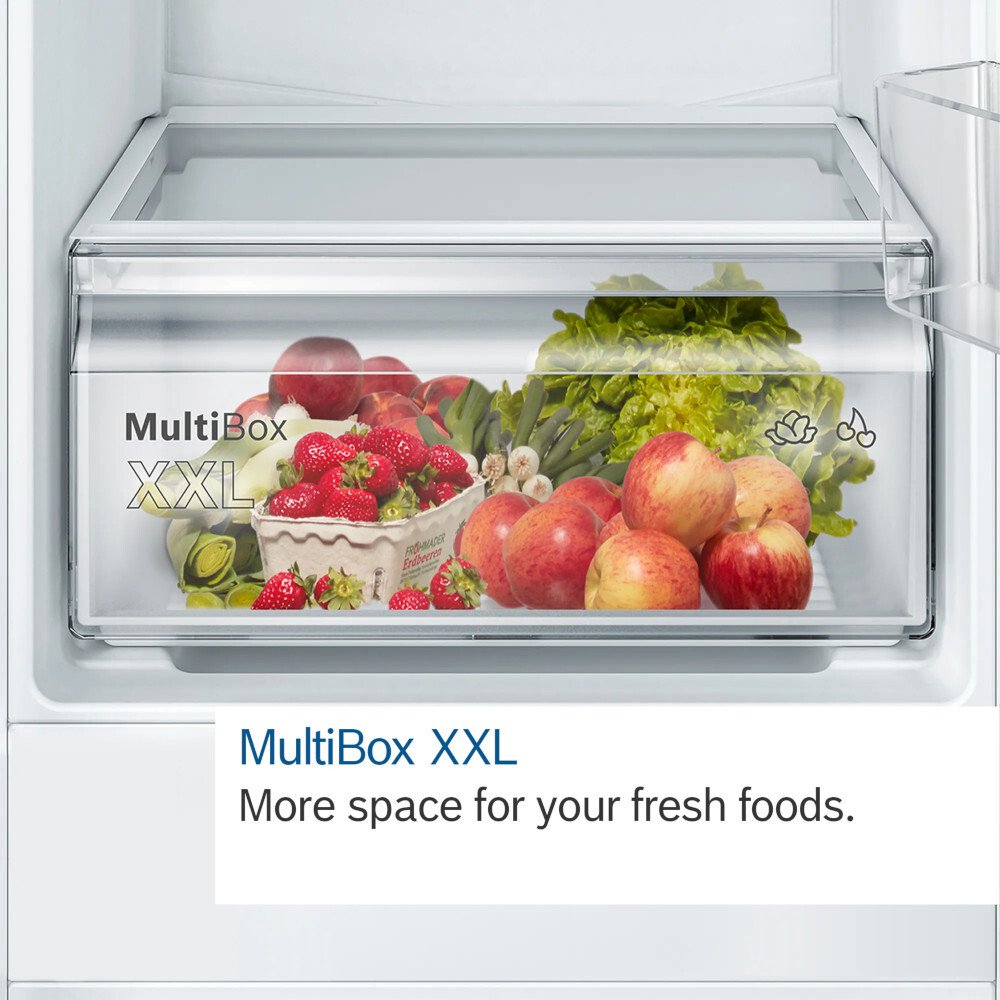 Bosch KIN85NFE0G Series 2 No Frost Integrated Fridge Freezer, Fixed Hinge, 50/50, E Rated