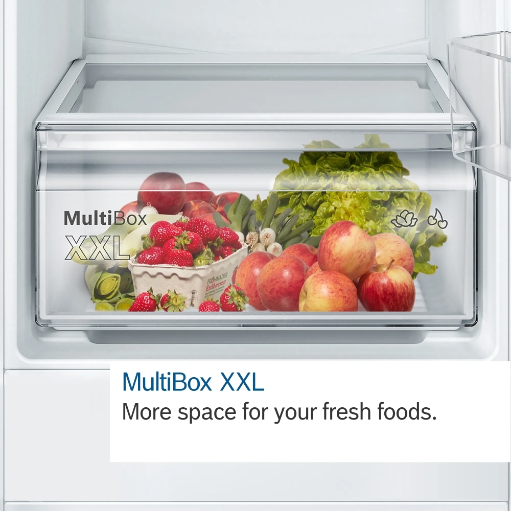 Bosch KIN85NSE0G Series 2 No Frost Integrated Fridge Freezer, Sliding Hinge, 50/50, E Rated