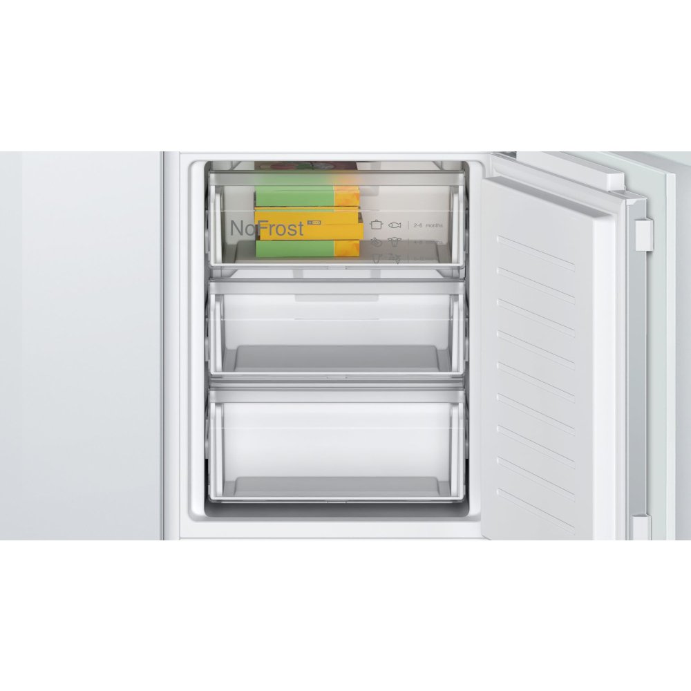 Bosch KIN86NFF0G Series 2 No Frost Integrated Fridge Freezer, Fixed Hinge, 60/40