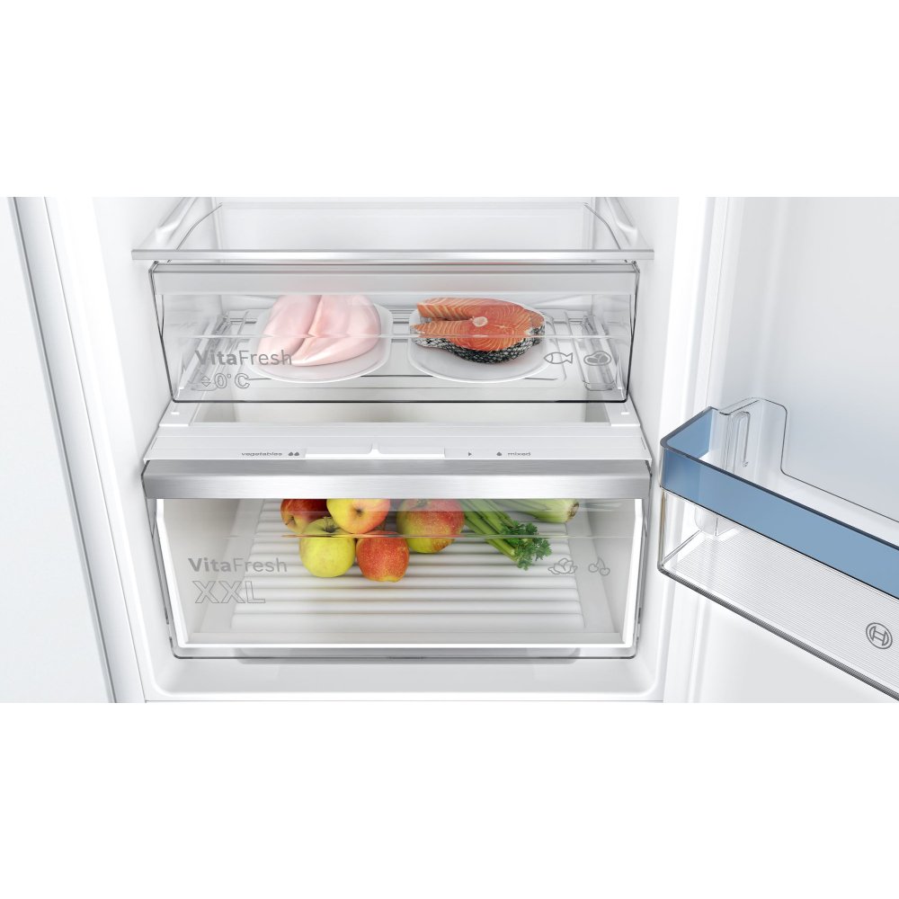 Bosch KIN86VFE0G Series 4 Frost Free Integrated Fridge Freezer, Fixed Hinge, 60/40, White, E Rated