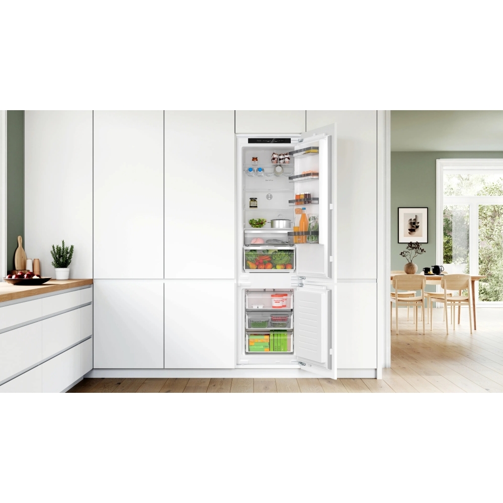 Bosch KIN96VFD0G Series 4 No Frost Integrated Fridge Freezer, Fixed Hinge, 70/30, D Rated