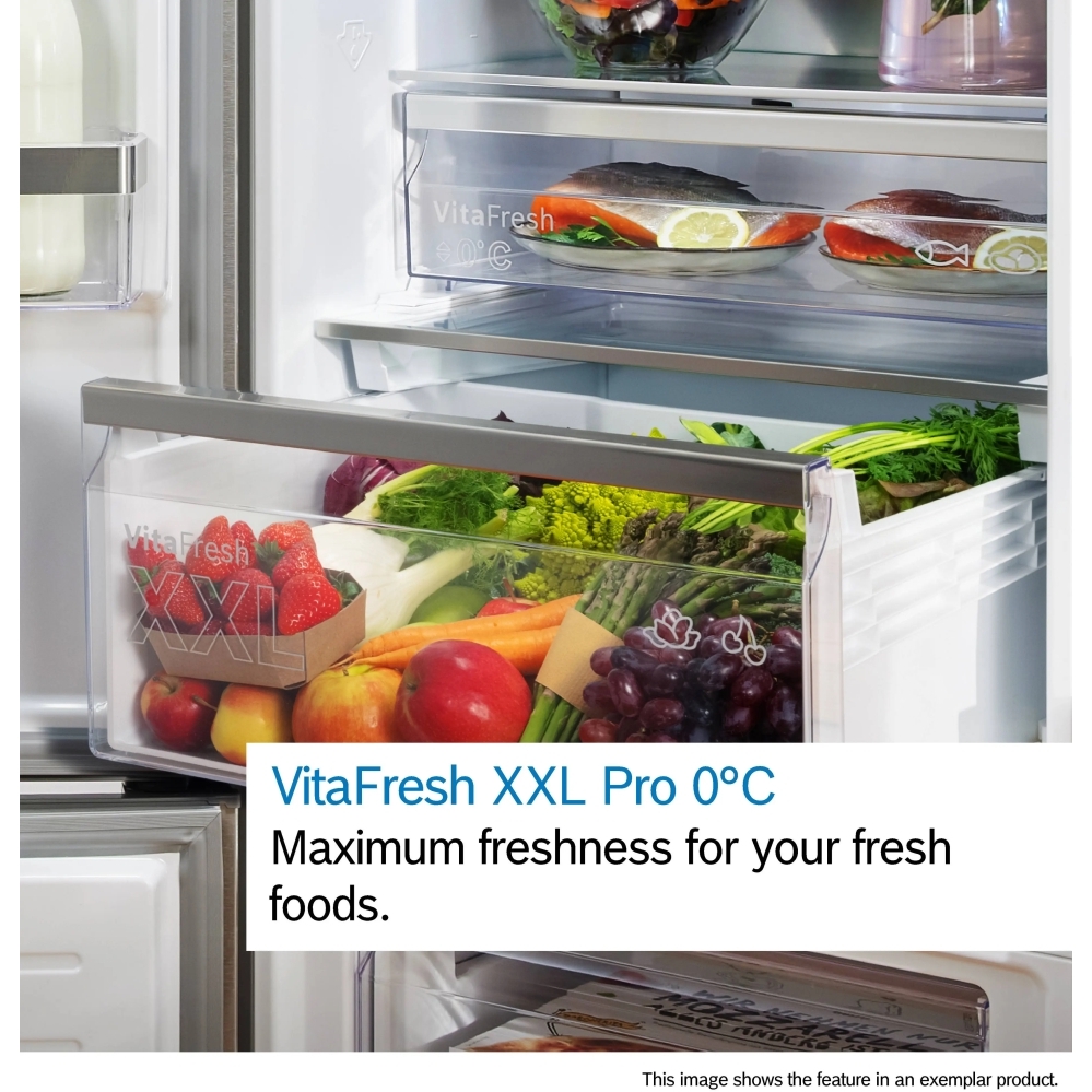 Bosch KIN96VFD0G Series 4 No Frost Integrated Fridge Freezer, Fixed Hinge, 70/30, D Rated