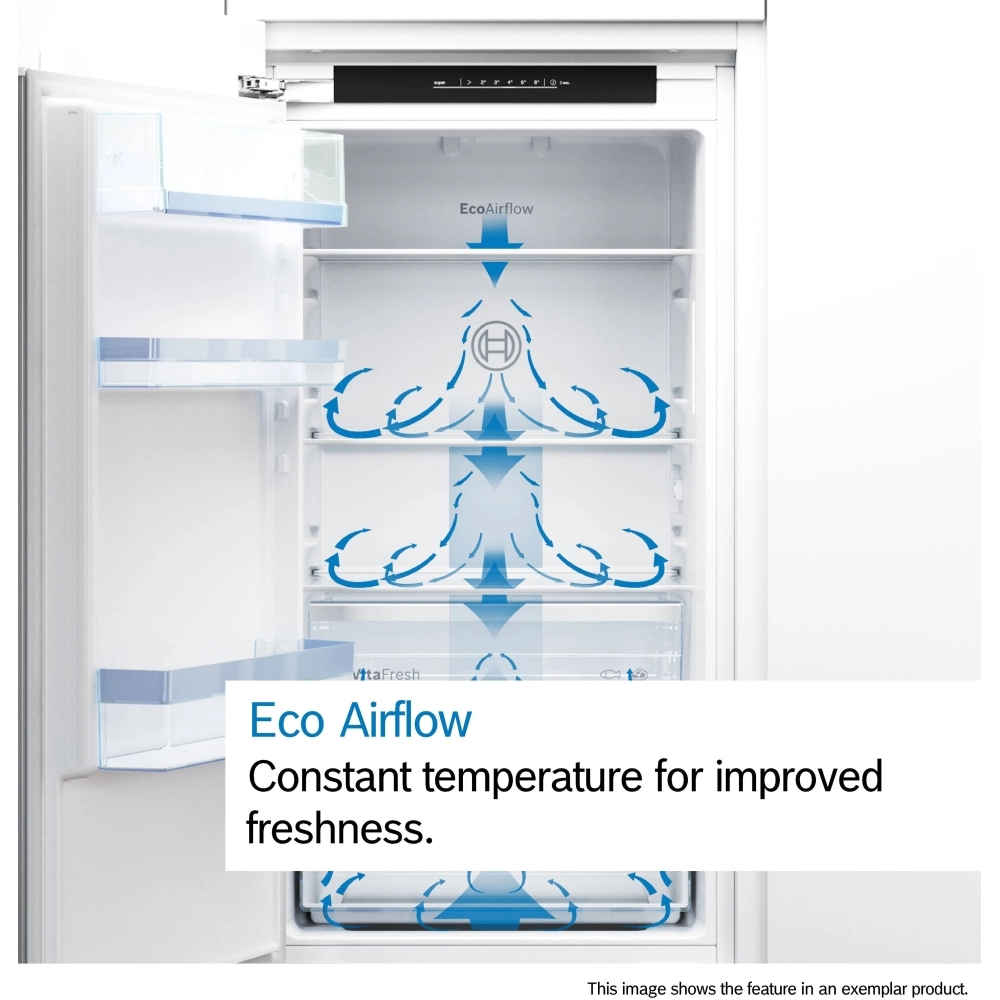 Bosch KIN96VFD0G Series 4 No Frost Integrated Fridge Freezer, Fixed Hinge, 70/30, D Rated
