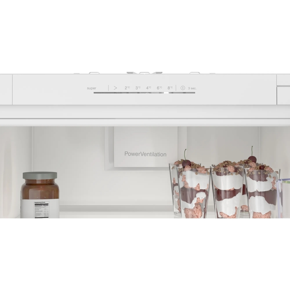Bosch KIR81NSE0G Series 2 Built-In Larder Fridge, Sliding Hinge, White, E Rated