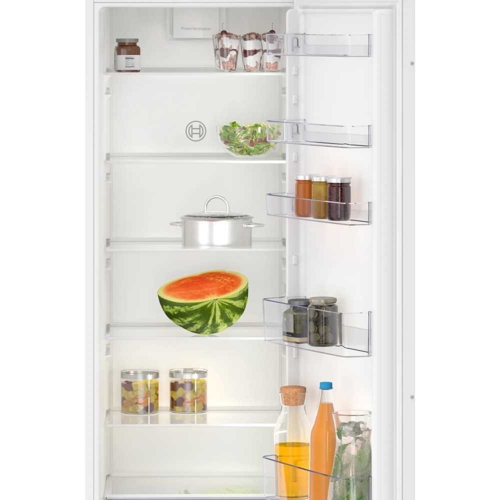 Bosch KIR81NSE0G Series 2 Built-In Larder Fridge, Sliding Hinge, White, E Rated