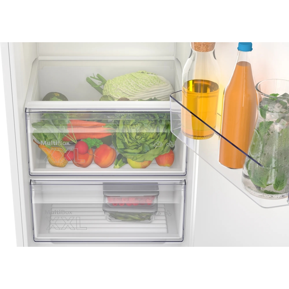 Bosch KIR81NSE0G Series 2 Built-In Larder Fridge, Sliding Hinge, White, E Rated
