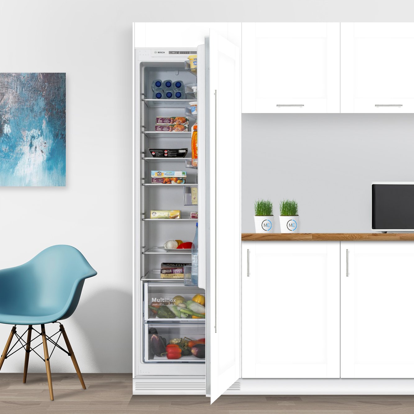 Buy Bosch Serie 4 KIR81VS30G Built In Larder Fridge White Marks