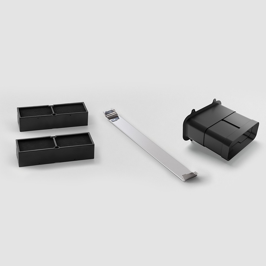 Elica KIT0180522 Recirculating Installation Kit "Back Outlet", Black