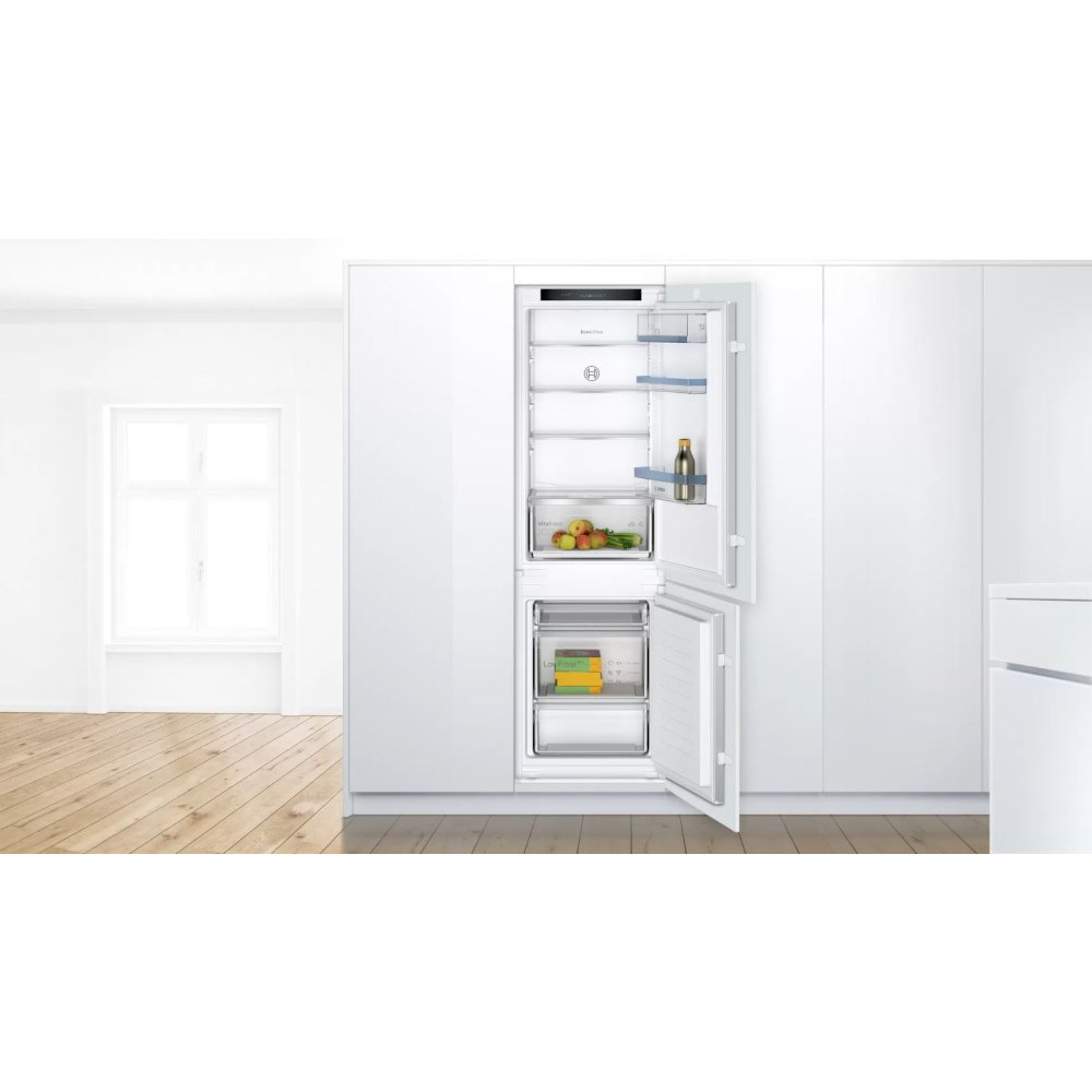 Bosch KIV86VSE0G Series 4 Low Frost Integrated Fridge Freezer, Sliding