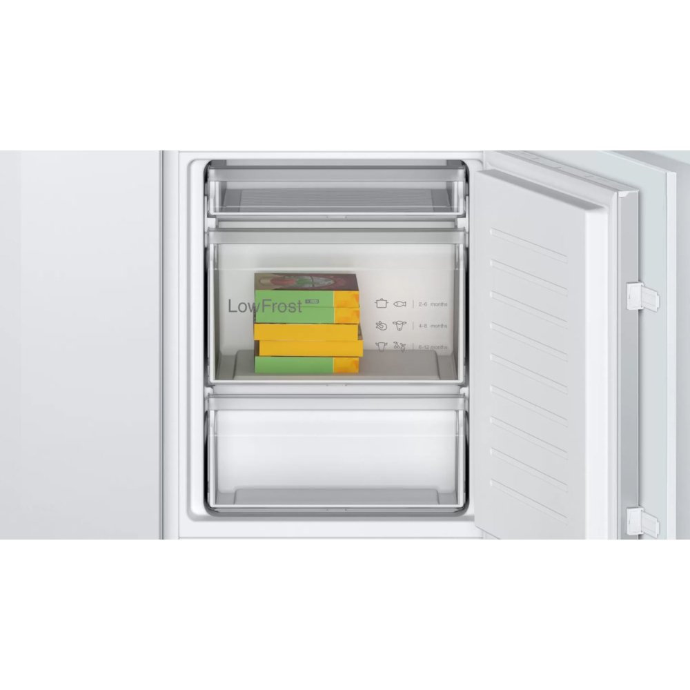 Bosch KIV86VSE0G Series 4 Low Frost Integrated Fridge Freezer, Sliding