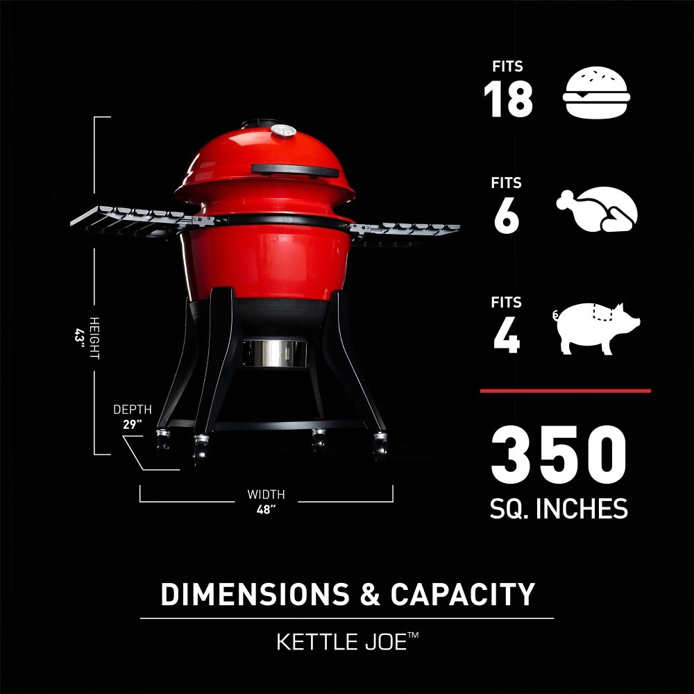 Kamado Joe KJ15040320 Kettle Joe, Red Marks Electrical