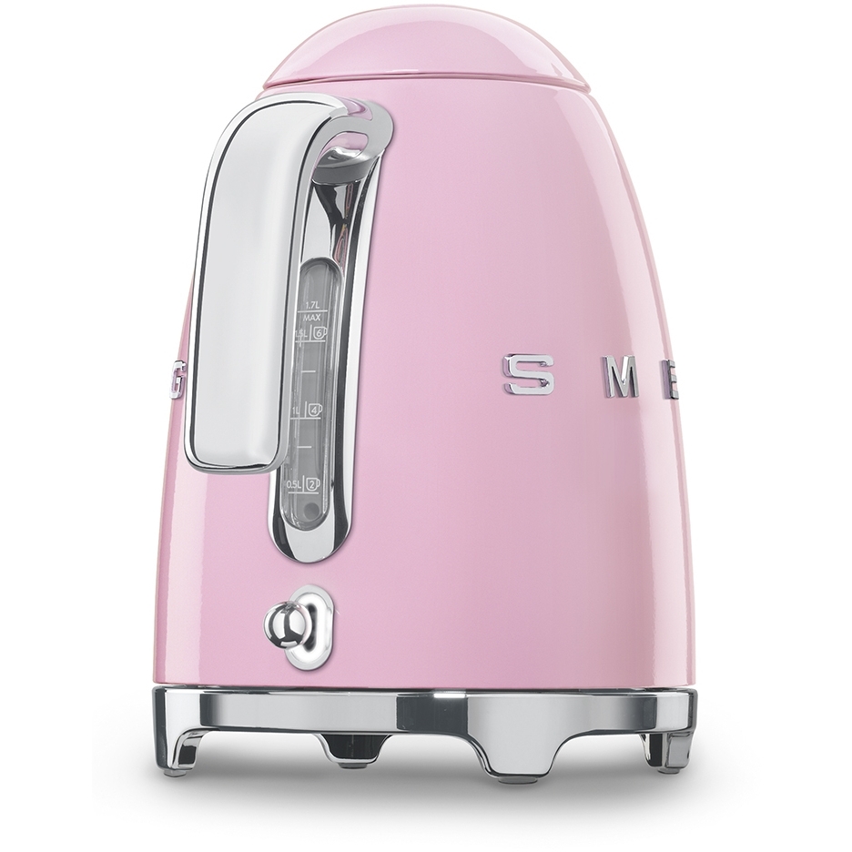 Smeg KLF03PKUK 1.7 Litre Jug Retro Kettle, Pink Marks Electrical