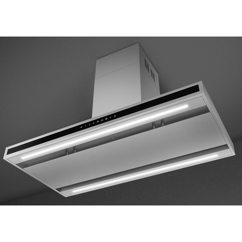Smeg KLTI9L4X Island Cooker Hood, Stainless Steel and Glass, A Rated