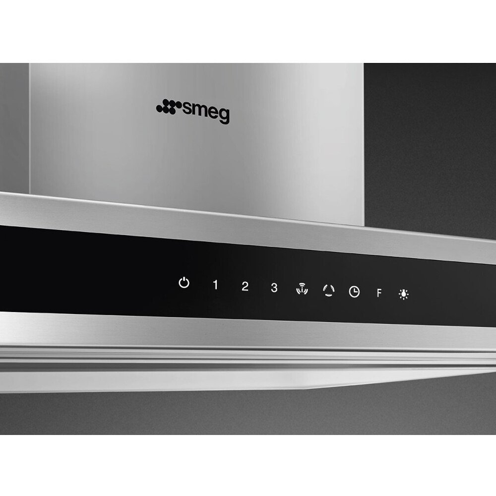 Smeg KLTI9L4X Island Cooker Hood, Stainless Steel and Glass, A Rated