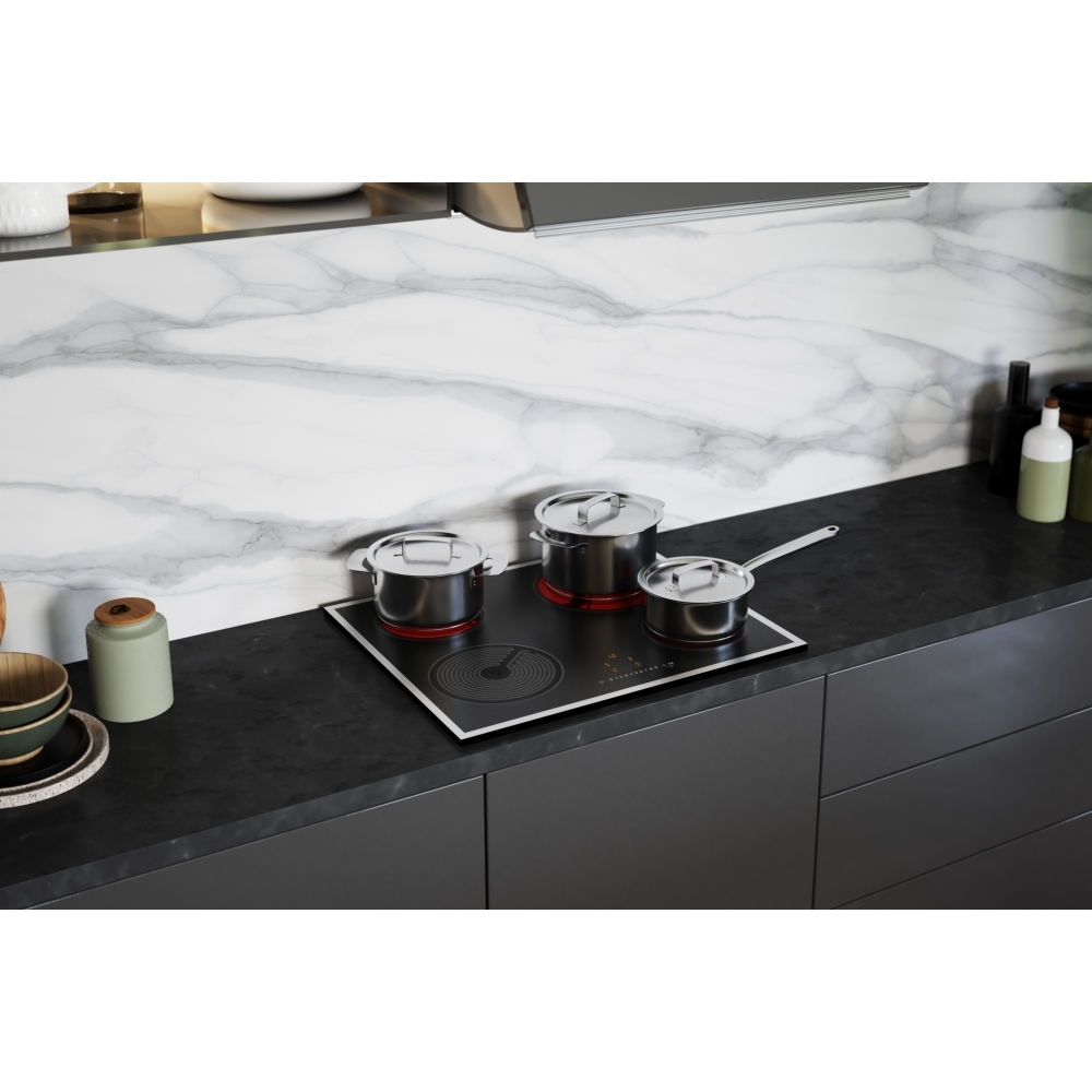 Miele KM 6520 FR 57cm Ceramic Hob, Stainless Steel