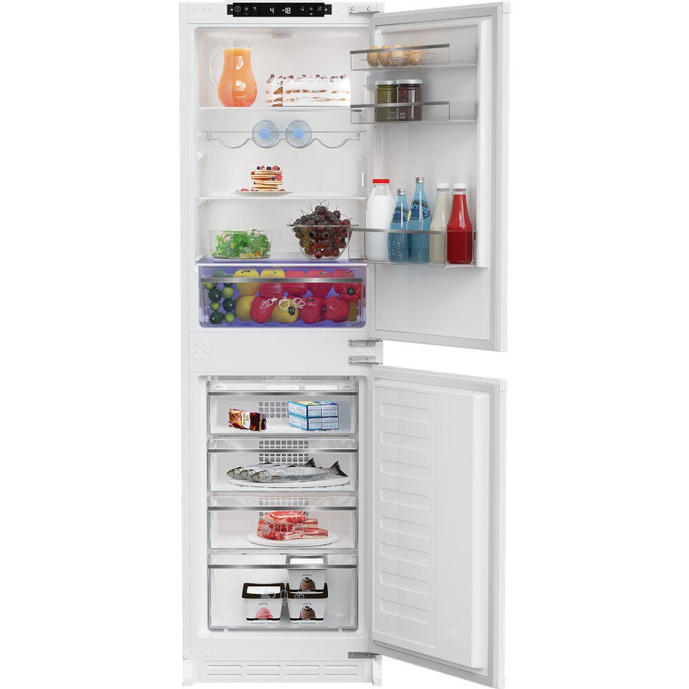 Blomberg KNE4564EVI Frost Free Integrated Fridge Freezer, Sliding Hinge, 50/50, E Rated