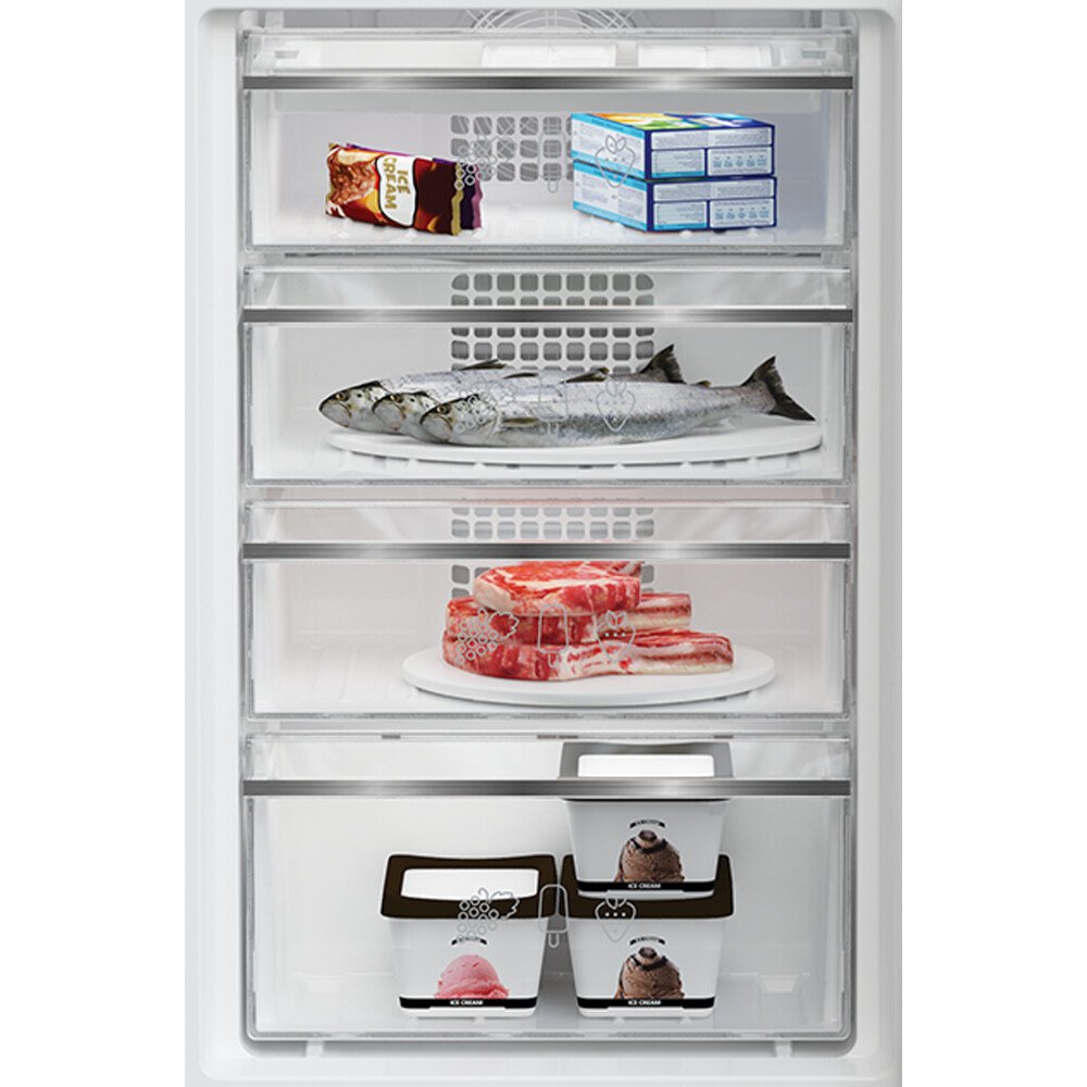 Blomberg KNE4564EVI Frost Free Integrated Fridge Freezer, Sliding Hinge, 50/50, E Rated