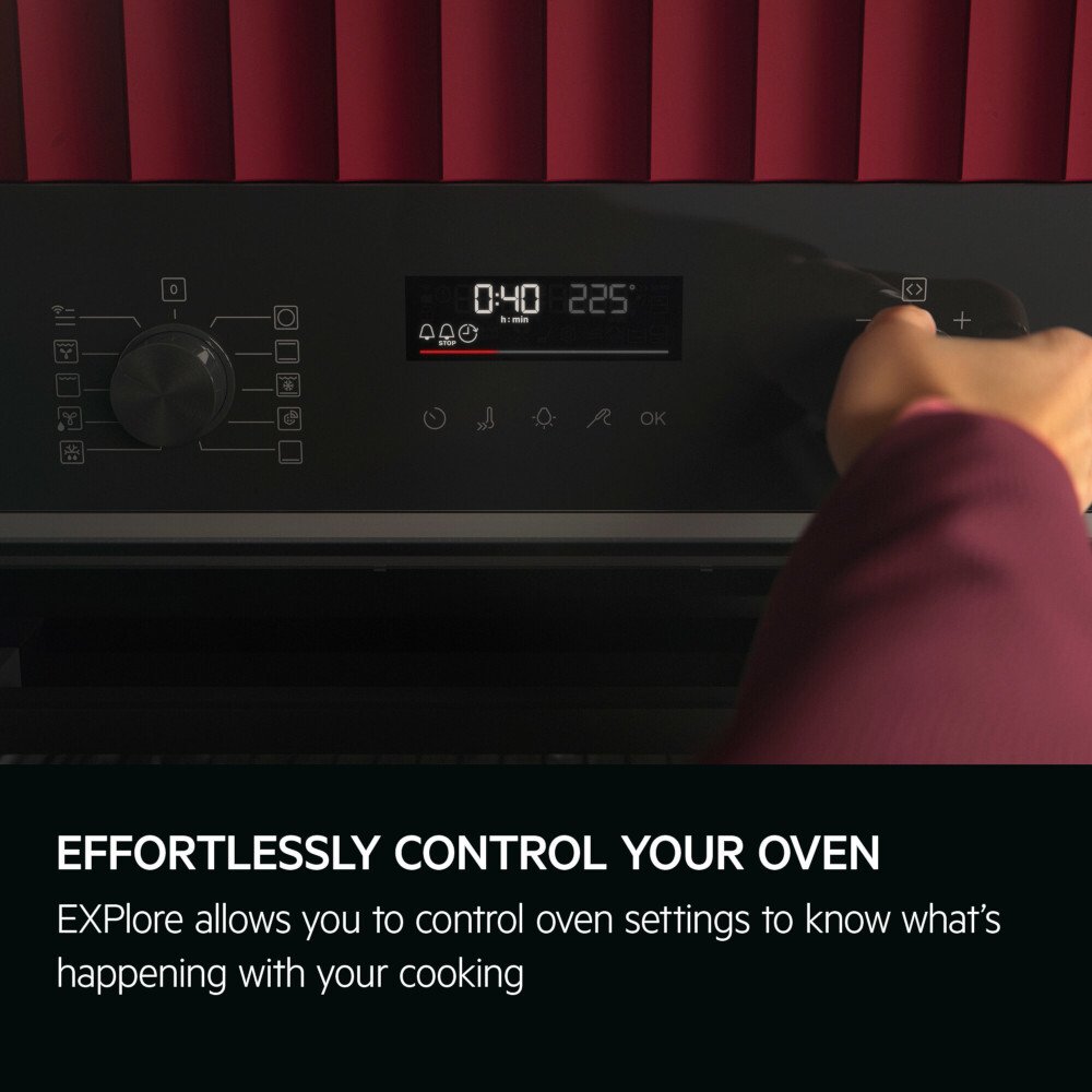 AEG KOX36506EM Exclusiv Built-In Combination Microwave Oven, Stainless Steel