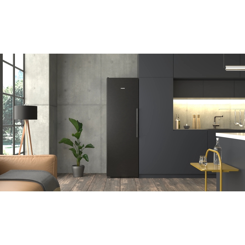 Siemens KS36NAXCG Tall Larder Fridge, Black, C Rated