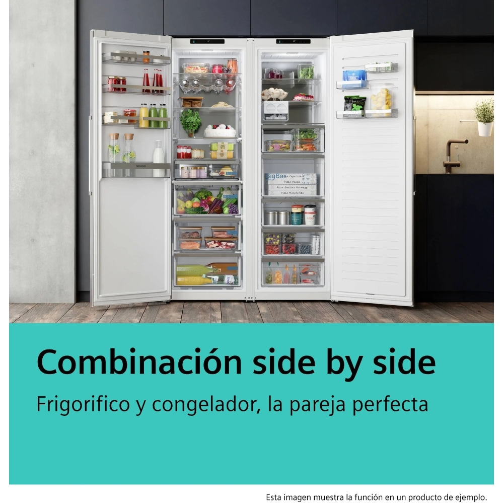 Siemens KS36NAXCG Tall Larder Fridge, Black, C Rated