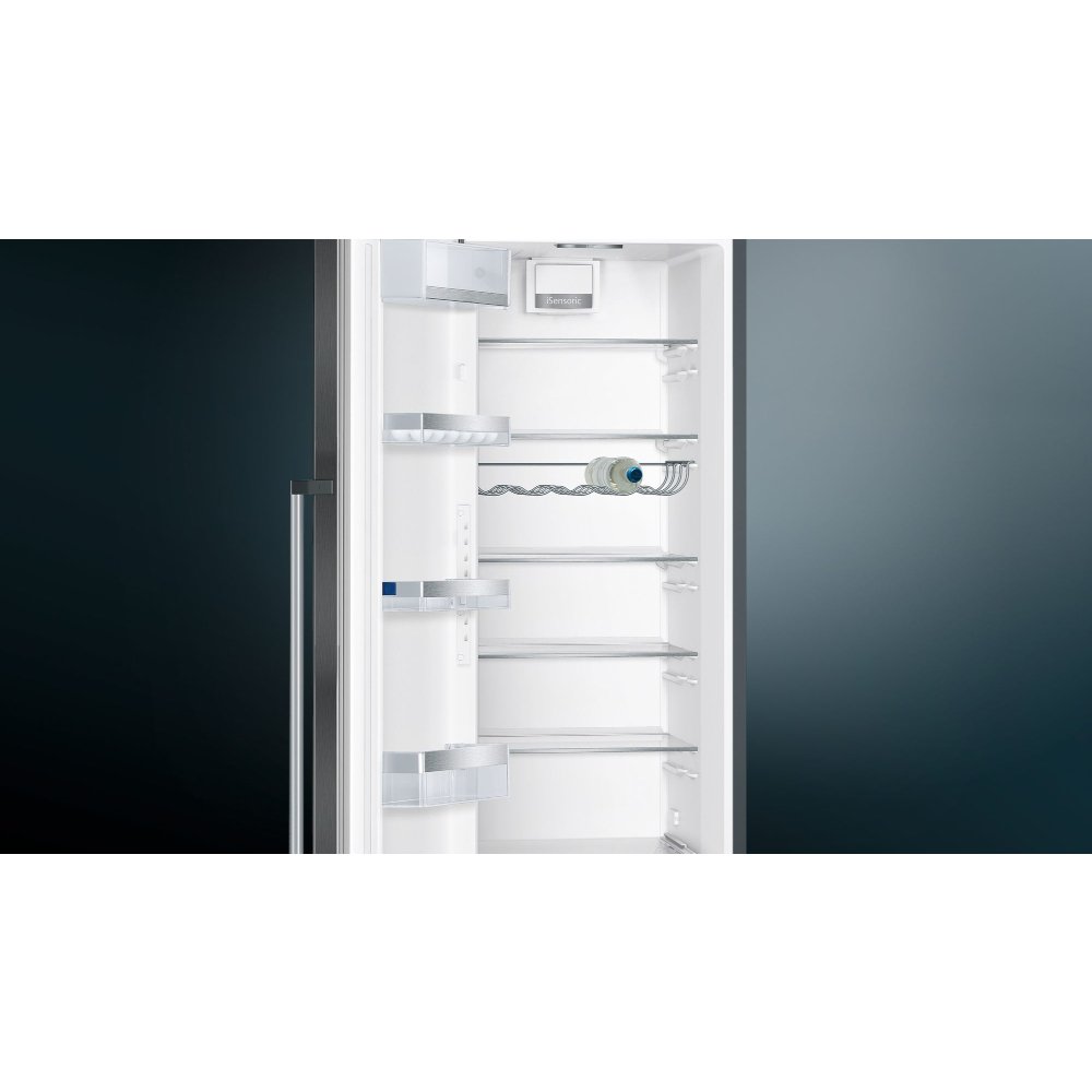 Siemens KS36VAXEP iQ500 Tall Larder Fridge, Black, E Rated