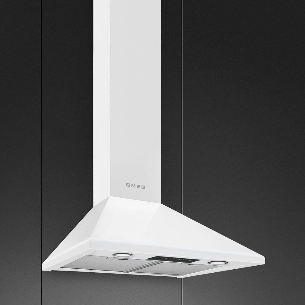 Smeg KSED65BE 60cm Chimney Cooker Hood, White, B Rated