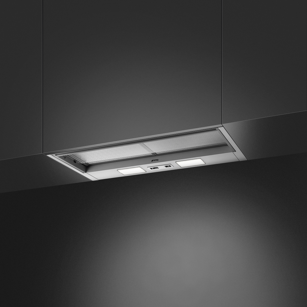 Smeg KSET86LX3 Telescopic Cooker Hood, Stainless Steel, C Rated