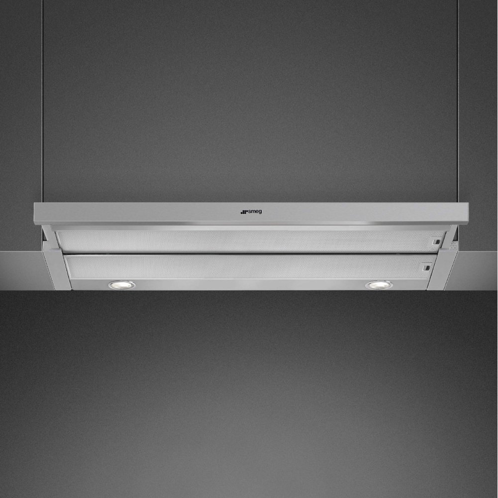 Smeg KSET900XE Telescopic Cooker Hood, Stainless Steel, B Rated
