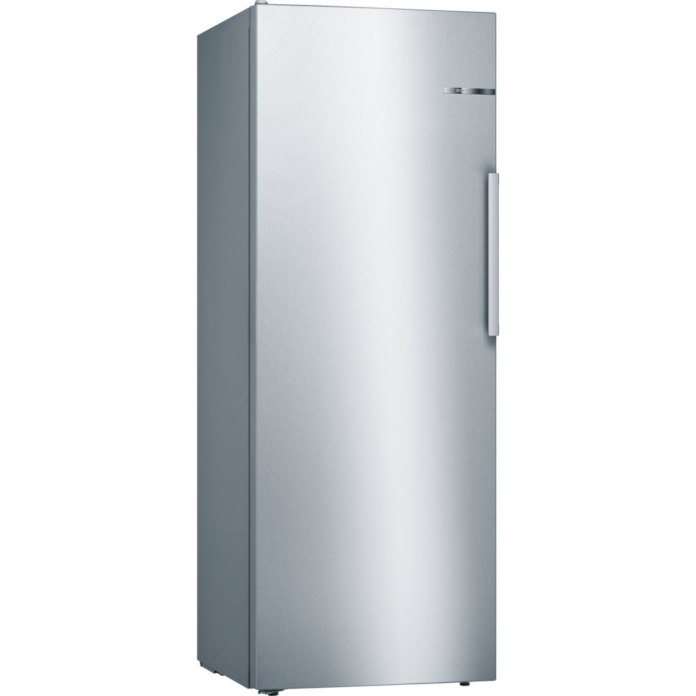 Bosch KSV29VLEP Series 4 Tall Larder Fridge, Stainless Steel Look (Door) Pearl Grey (Side Panels)