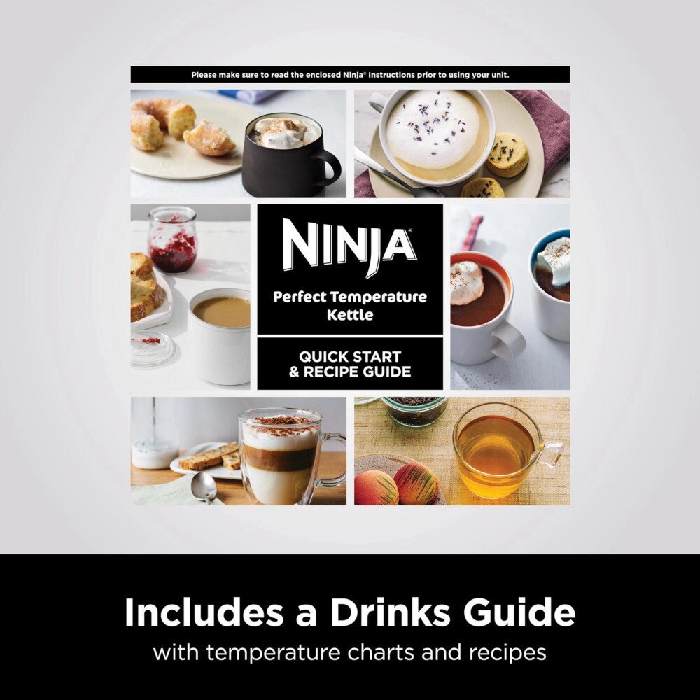 Ninja KT201UK Perfect Temperature Kettle, Rapid Boil, Silver