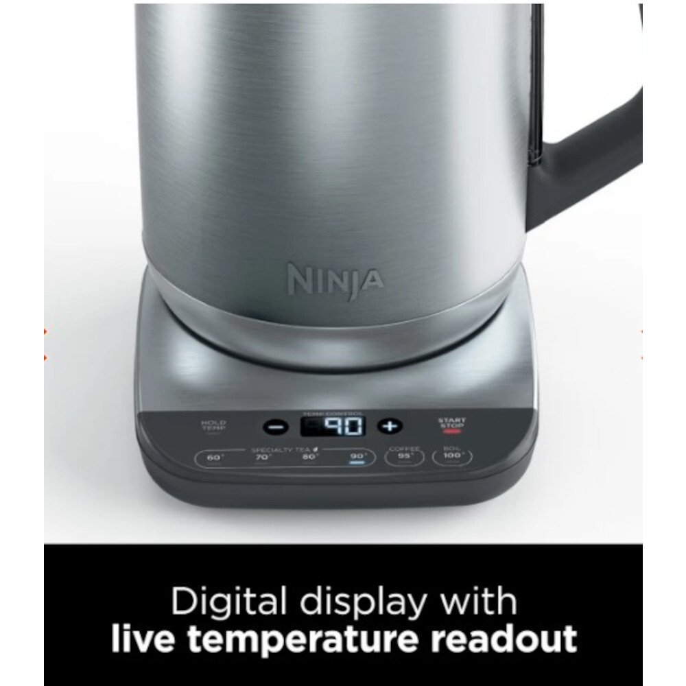 Ninja KT201UK Perfect Temperature Kettle, Rapid Boil, Silver