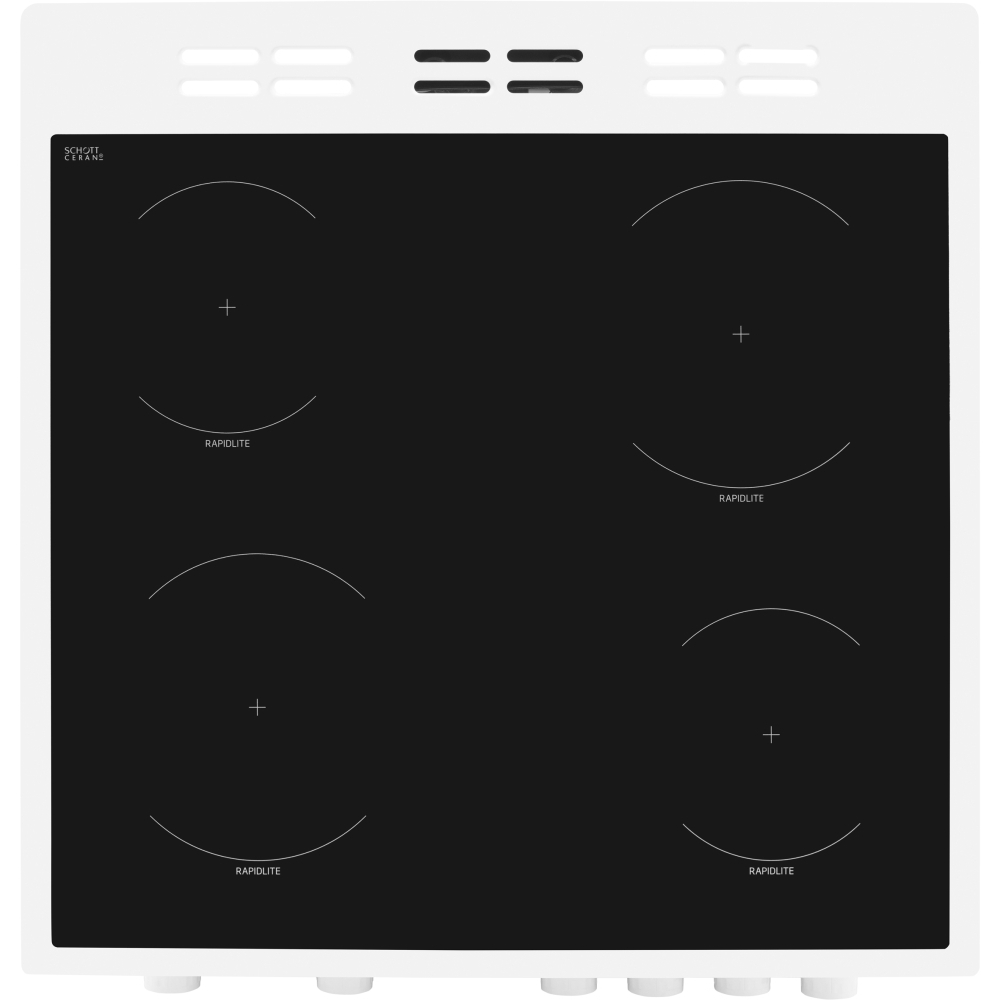 Beko KTC611W Ceramic Electric Cooker with Separate Grill, White, A Rated