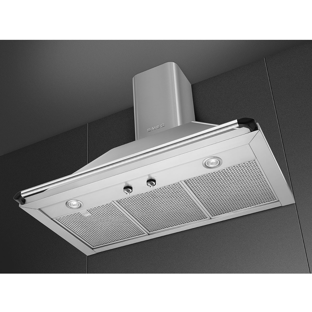 Smeg KTR90XE Victoria 90cm Chimney Cooker Hood, Stainless Steel, A Rated