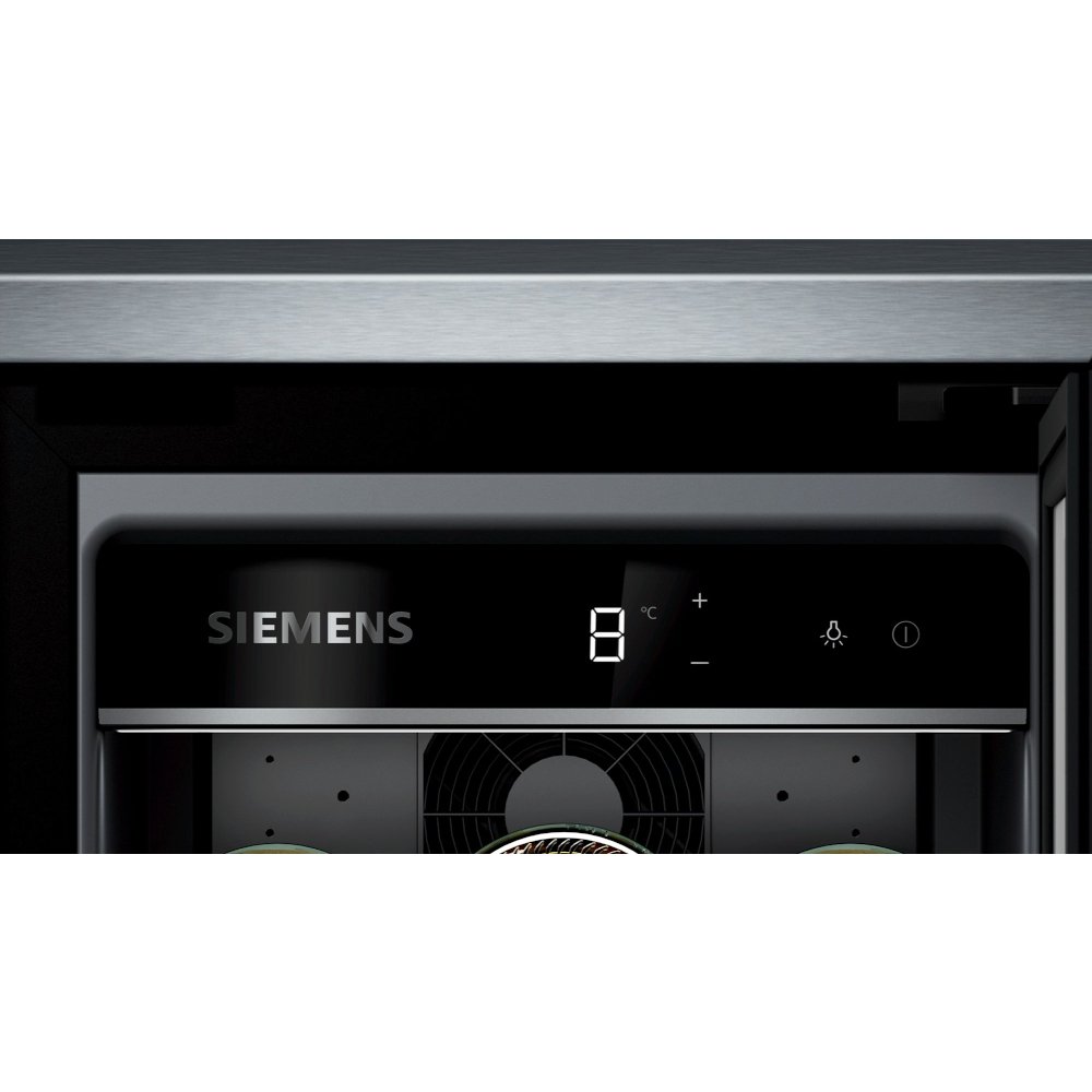 Siemens KU20WVHF0G iQ500 Integrated Wine Cooler, Black, F Rated