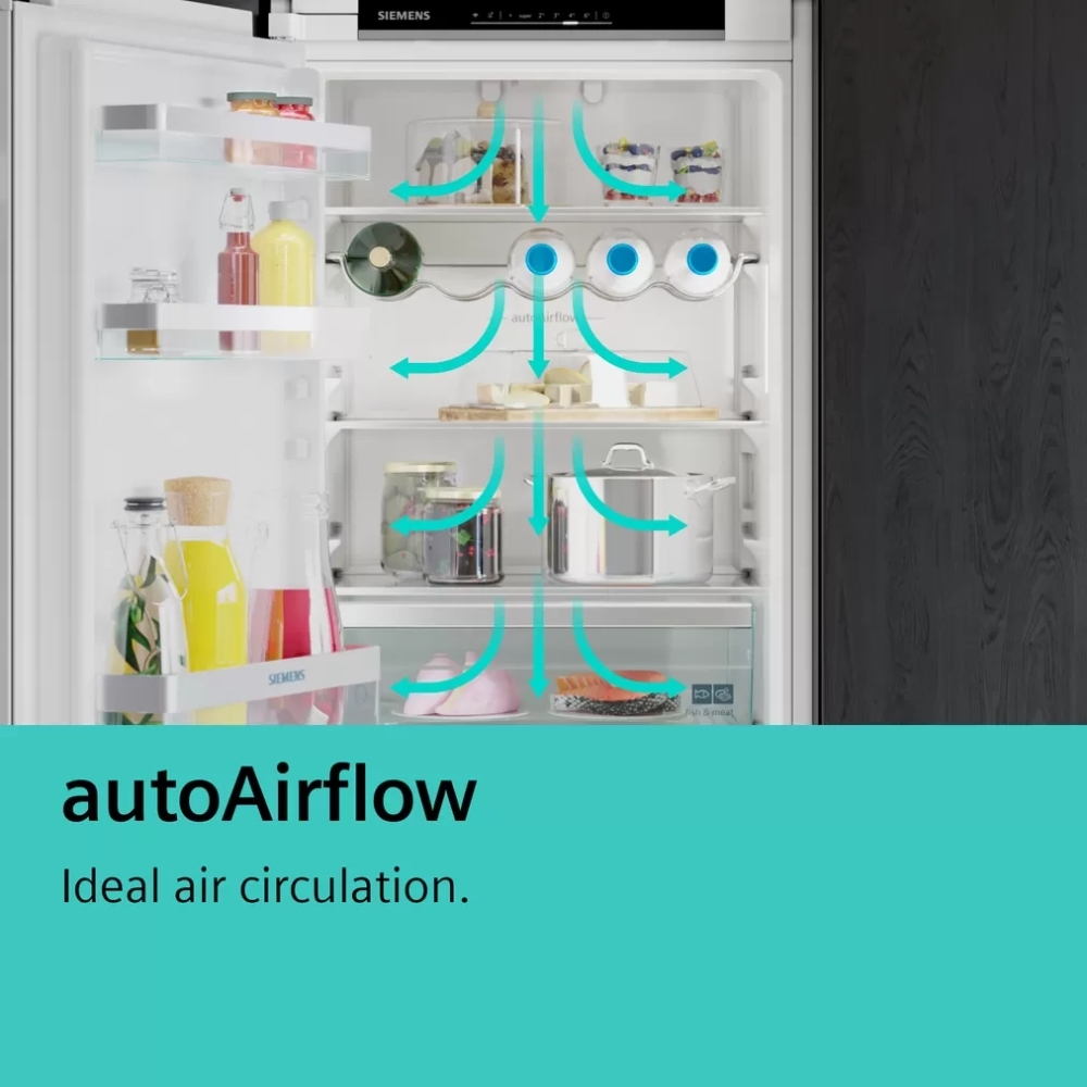 Siemens KU22LVFD0G iQ500 Built-Under Fridge with Ice Box, Fixed Hinge, D Rated