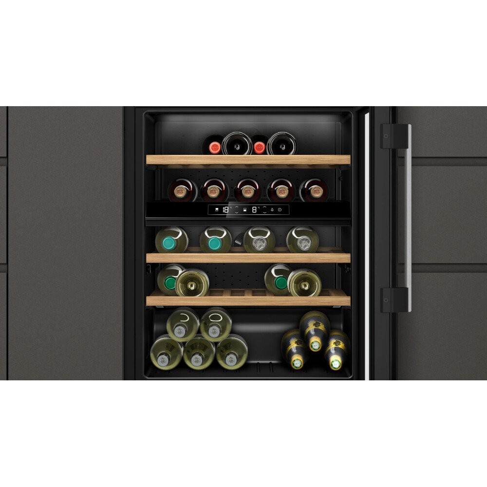 Neff KU9213HG0G N70 Integrated Wine Cooler, Black, G Rated