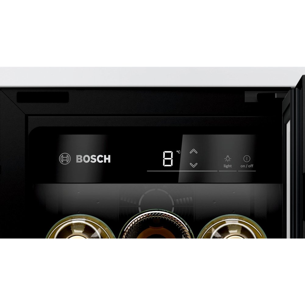 Bosch KUW20VHF0G Series 6 Integrated Wine Cooler, Black, F Rated