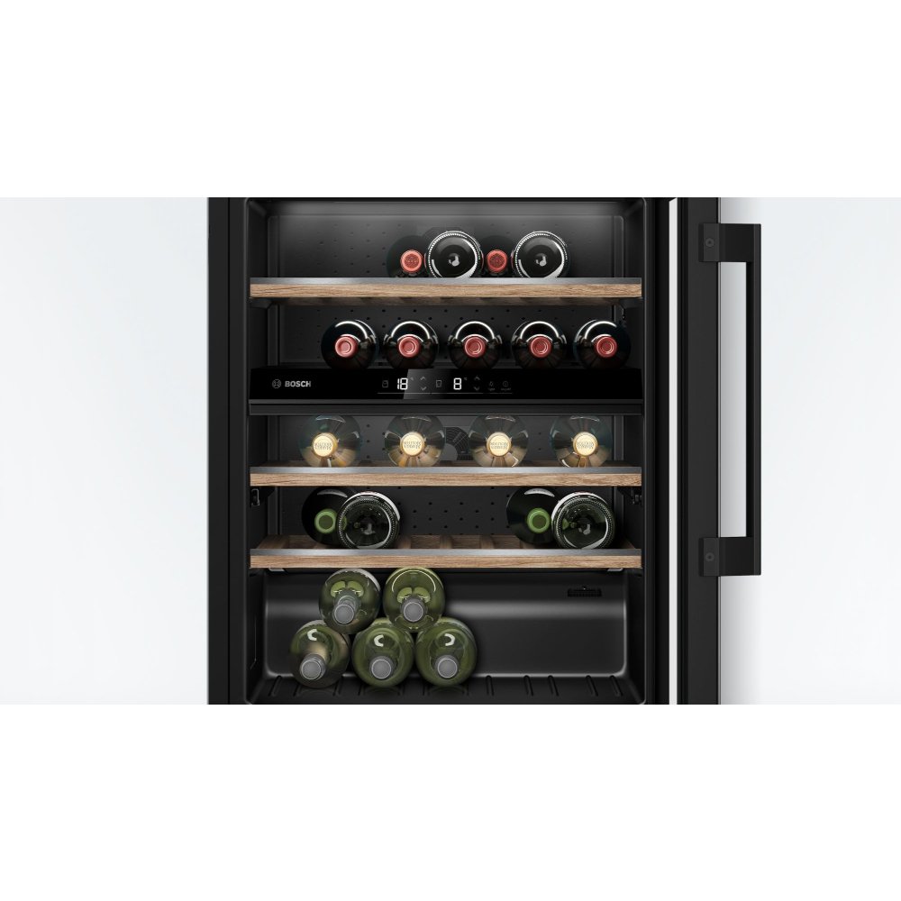 Bosch KUW21AHG0G Series 6 Integrated Wine Cooler, Black, G Rated
