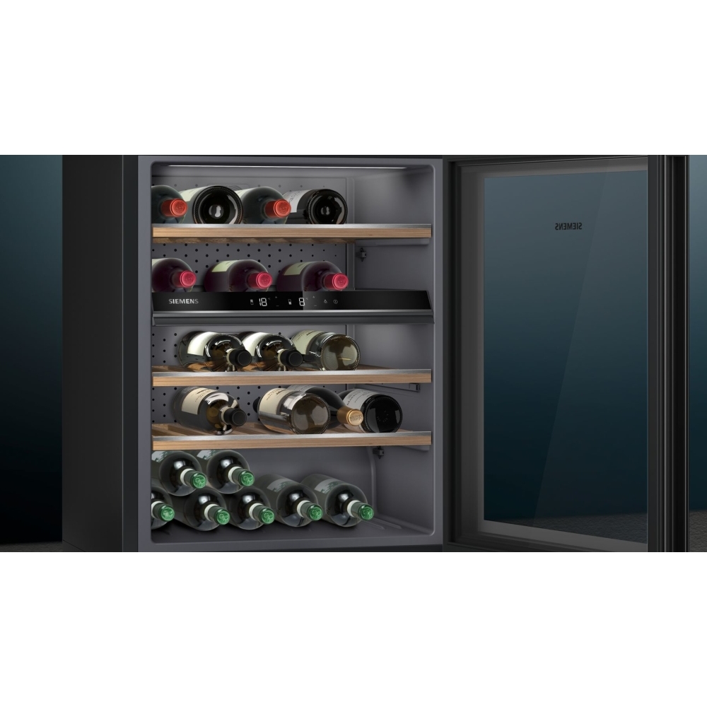 Buy Siemens iQ500 KW16KATGAG Wine Cooler Black with Glass Door