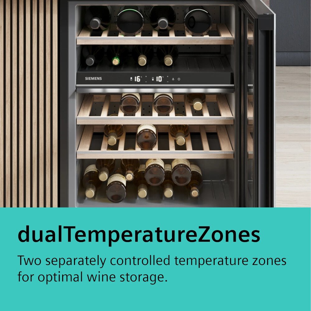 Siemens KW36KATGA iQ500 Wine Cooler, Black, G Rated