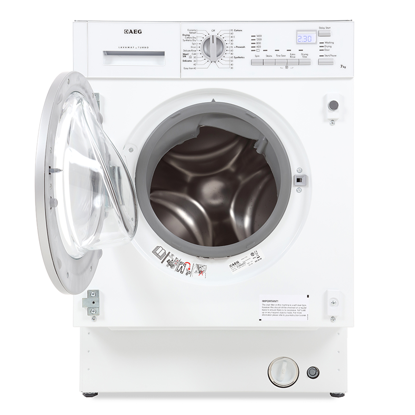 Buy AEG L61470WDBI Integrated Washer Dryer White Marks Electrical