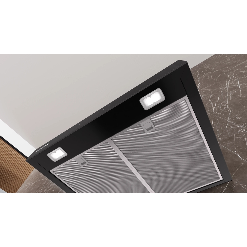 Siemens LC67BDN60B 60cm Chimney Cooker Hood, Black, A++ Rated