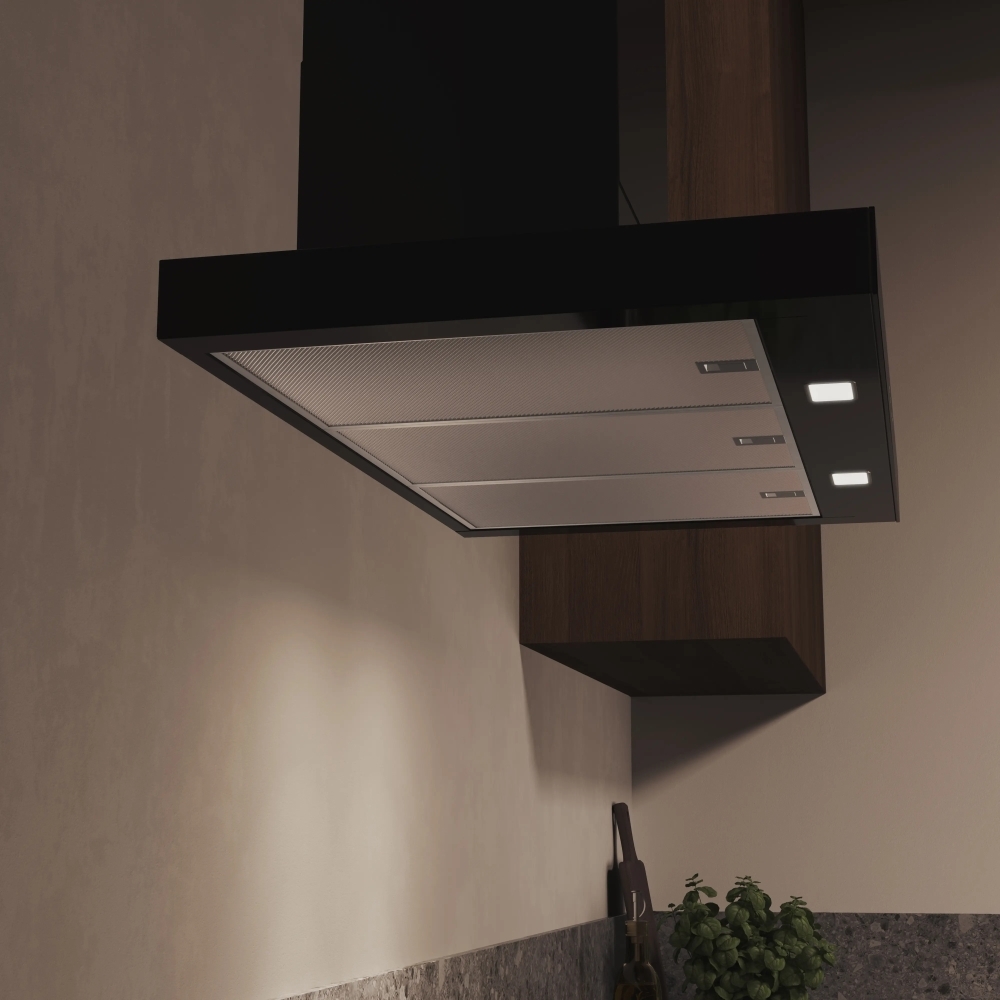 Siemens LC97BDN60B 90cm Chimney Cooker Hood, Black, A++ Rated