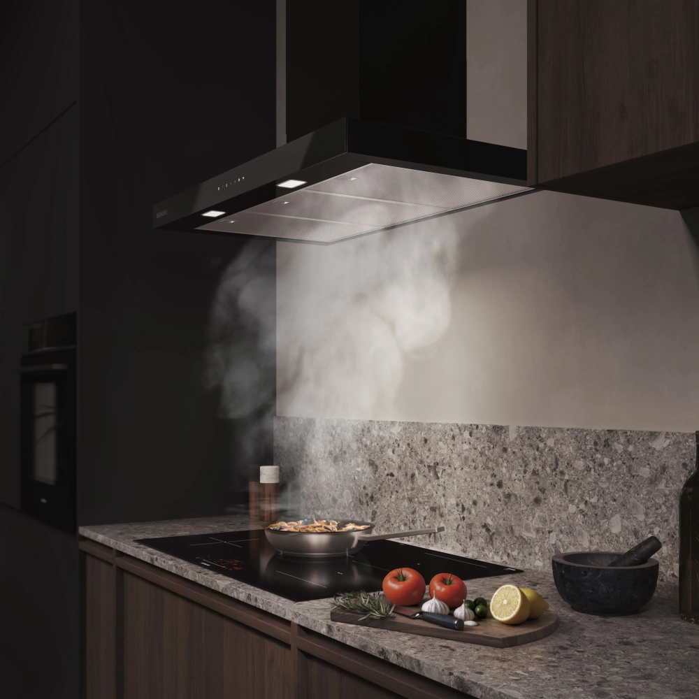 Siemens LC97BDN60B 90cm Chimney Cooker Hood, Black, A++ Rated