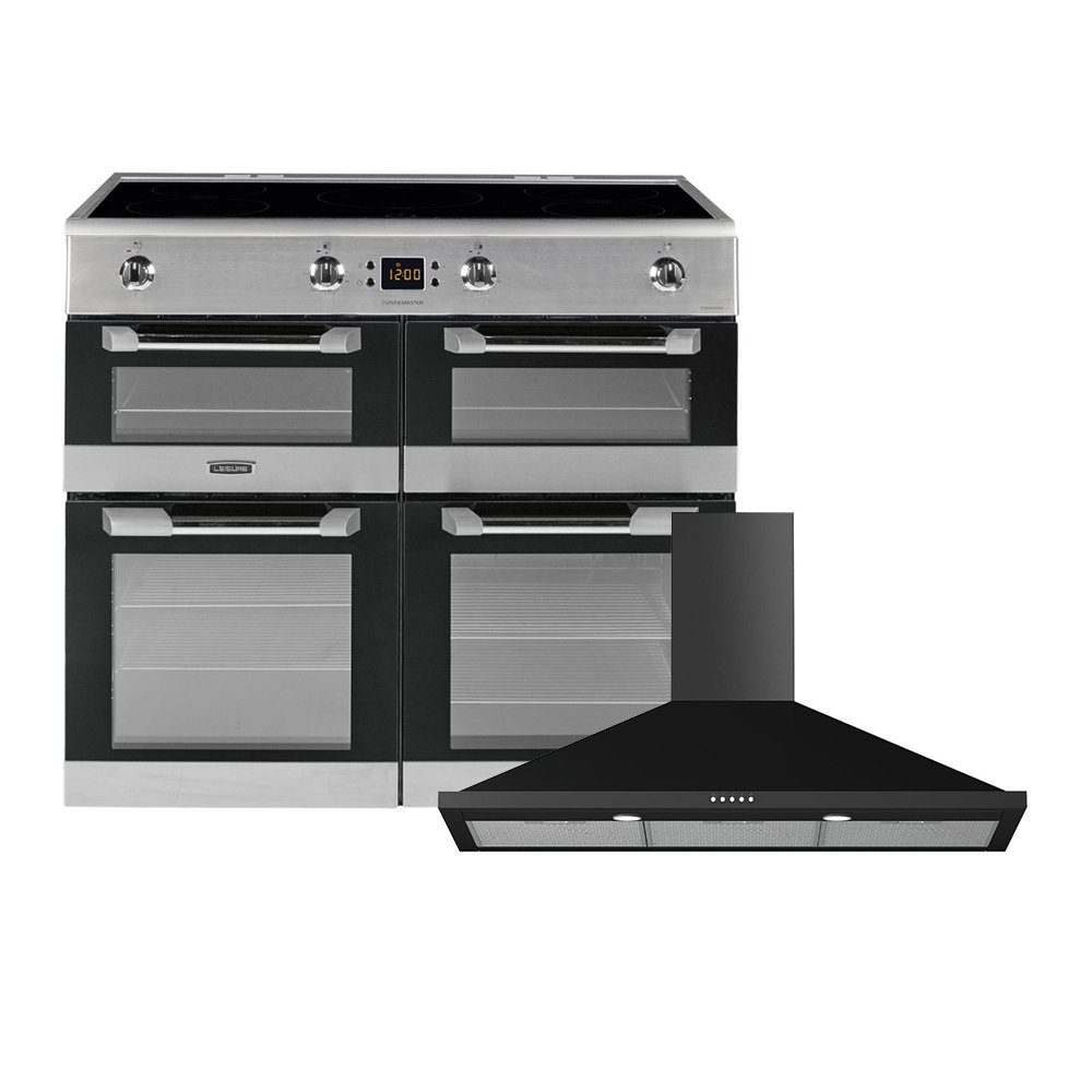 Leisure Cuisinemaster Induction Range Cooker & Hood Pack, Stainless Steel, A Rated